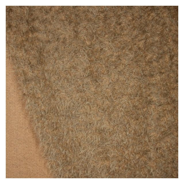 15mm Light Brown with Black Hairs Ratinee Mohair