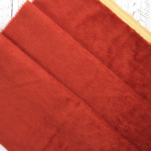 7mm Straight Red Gold Backing Mohair