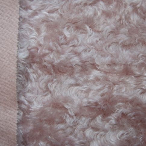 24mm Curled Finish Pale Antique Pink Mohair