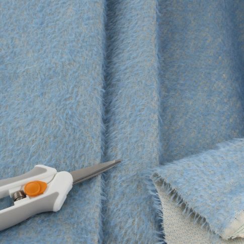 9mm Sparse Faded Baby Blue Mohair
