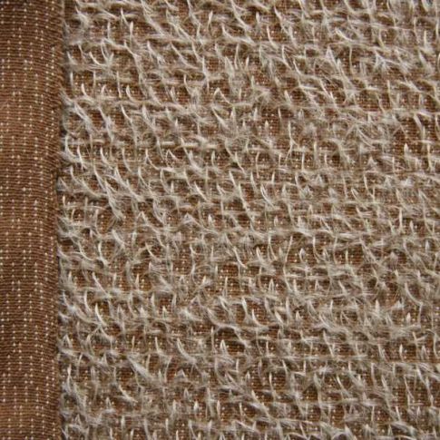 11mm Sparse Blonde/Brown Backing Mohair