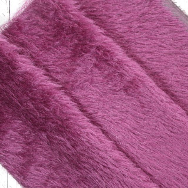 22mm Natural Laid Velvet Purple Mohair