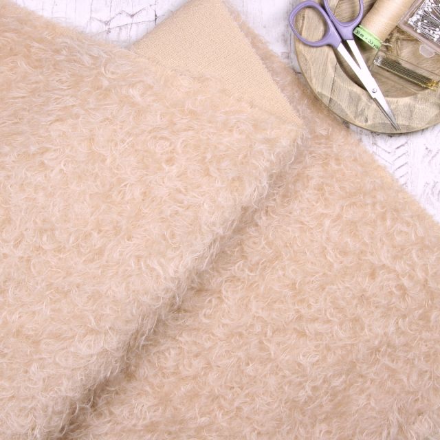 23mm Shell Cream Ratinee Mohair
